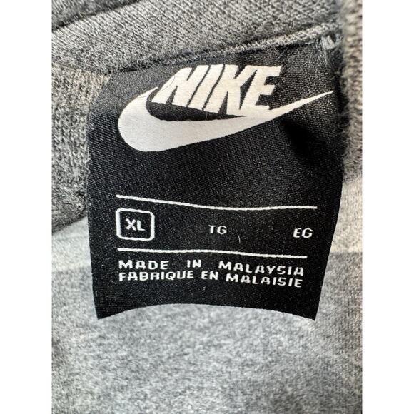 Nike Air Chest Hit Fleece Pocketed Hoodie Silver/Gray Pullover Mens XL - Picture 5 of 8